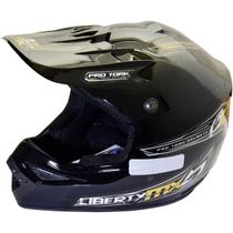 Capacete cross liberty mx pro 58 preto pro tork