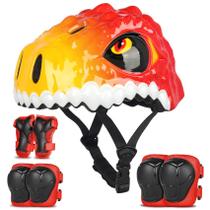 Capacete de bicicleta Bavilk Toddler Kids 3D Dinosaur 48-54cm