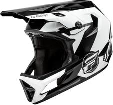 Capacete de bicicleta Fly Racing Rayce MTB/BMX preto/branco/cinza XS