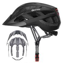 Capacete de Bicicleta GROTTICO para Adulto - MTB e Estrada - Preto Fosco