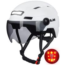 Capacete de bicicleta ILM E3-10L para adultos USB recarregável com luz LED branca