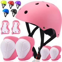Capacete de bicicleta infantil ArgoHome Toddler Sport Gear Set rosa Capacete de bicicleta infantil ArgoHome Toddler Sport Gear Set rosa