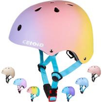 Capacete de bicicleta infantil CELOID para 5-6 anos ajustável rosa violeta