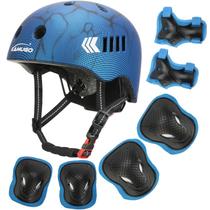 Capacete de bicicleta KAMUGO Kids para 2 a 8 anos com equipamento de proteção azul
