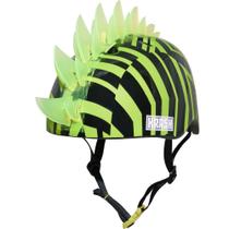 Capacete de Bicicleta Krash Mohawk Dazzle Green LED Unissex para Adolescentes