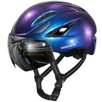 Capacete de bicicleta Odoland Adults com viseira solar magnética Aurora Blue