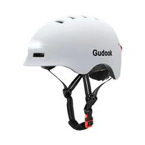 Capacete De Bicicleta Para Adultos Com Luzes LED GUDOOK, Luzes Frontais E Traseiras Para Scooter, Capacete De Bicicleta Para Adultos Com Luzes LED GUDOOK, Luzes Frontais E Traseiras Para Scooter,
