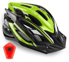 Capacete de bicicleta Shinmax com luz traseira e mochila com viseira solar