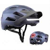 Capacete de bicicleta Silkycasters com luzes LED e aba ajustável Capacete de bicicleta Silkycasters com luzes LED e aba ajustável