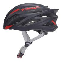 Capacete de ciclismo road tsw tam m preto/vermelho