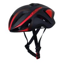 Capacete de ciclismo tsw team tam g preto/vermelho