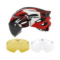 Capacete De Ciclismo Unissex Com LED De 54-62 Cm Para Mountain Bike De Estrada Mtb Com Viseira