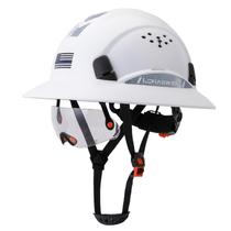 Capacete de construção Full Brim Hard Hat LOHASWORK com viseira