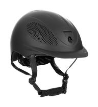 Capacete de equitação Equinavia Skylar Design leve e esportivo com aberturas de fluxo de ar, mostrador de fácil ajuste, forro removível, certificado ASTM F1163-23/SEI preto M/L