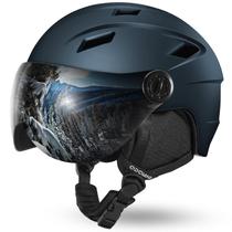 Capacete de esqui Odoland com óculos de viseira 2 em 1 Midnight Blue