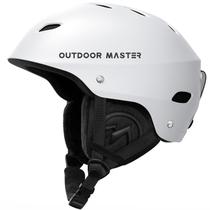 Capacete de esqui OutdoorMaster Kelvin para homens, mulheres e jovens, branco