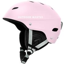 Capacete de esqui OutdoorMaster Kelvin para homens, mulheres e jovens - rosa