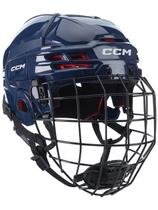 Capacete de Hóquei Combo CCM Tacks 70 Senior Pequeno Azul-Marinho