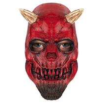 Capacete de látex Mask Halloween Red Devil para bar Dance T