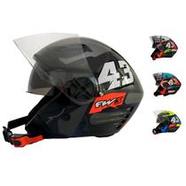 Capacete De Moto Aberto FW3 X Open Linha Completa com Diversos Modelos e Cores
