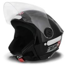Capacete de moto aberto Protork Liberty 3 preto brilho 58