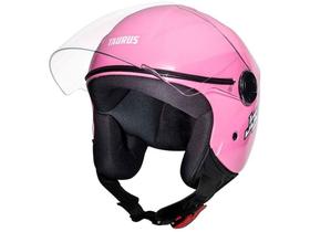 Capacete de Moto Aberto Taurus JOY23 Rosa Tamanho 58