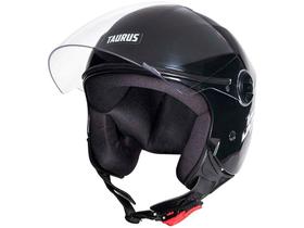 Capacete de Moto Aberto Taurus San Marino JOY23 Preto Tamanho 58