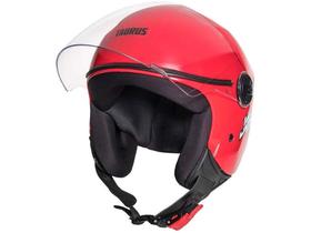 Capacete de Moto Aberto Taurus San Marino JOY23 Vermelho Tamanho 58