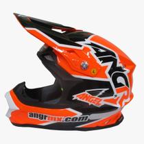 Capacete de moto angr wind flow 2022 orange - angrmx Capacete de moto angr wind flow 2022 orange - angrmx