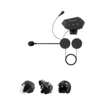 Capacete de Moto com Bluetooth à Prova d'Água - Kit de Fone de Ouvido Handsfree