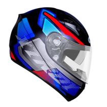 Capacete de Moto com Óculos Escuro Xtroy Furious Viseira Cristal Dupla Confortável Forro Removível Original Garantia Selo do Inmetro