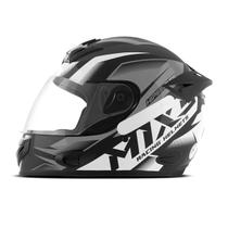 Capacete de Moto Fechado Feminino Masculino Mixs Mx2 Fokker Storm Brilhante Com Aerofólio