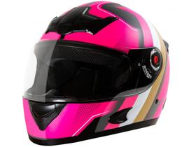 Capacete de Moto Fechado Mixs Helmets - MX5 Super Speed Rosa e Dourado Tamanho 60 Capacete de Moto Fechado Mixs Helmets - MX5 Super Speed Rosa e Dourado Tamanho 60