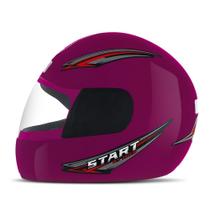 Capacete de Moto Fechado Mixs Start Masculino e Feminino Viseira Cristal Antirrisco Confortável Resistente Seguro Original ProTork Selo Inmetro