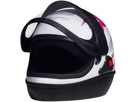 Capacete de Moto Fechado San Marino FEMME Branco Tamanho 56