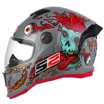 Capacete De Moto Fechado Stealth Zombie Brilhante Estampado