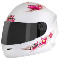 Capacete De Moto Infantil Fechado Para Meninas Liberty Kids Pro Tork Com Viseira Fumê