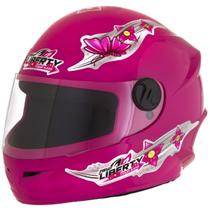 Capacete De Moto Infantil Feminino Fechado Pro Tork Liberty Four Girls Seguro