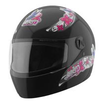 Capacete de moto liberty 4 girls protork 58 fechado preto