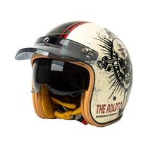 Capacete De Moto Vintage Retrô 3/4 Aberto Leve Para Homens E Mulheres Adultos - Capacete Jet