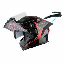 Capacete de motocicleta 1Storm Modular Full Face Flip up HB89 Vermelho