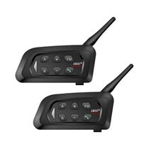 Capacete De Motocicleta Bluetooth Walkie Talkie 4 Pilotos 1500m Full Duplex À Prova D'água Ejeas V4