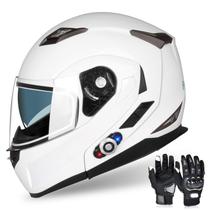 Capacete de Motocicleta com Bluetooth FreedConn BM2-S - Branco (L)