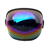 Capacete De Motocicleta Com Visor Bubble, Lente Anti-UV, Óculos Retro Para Motocross, Acessórios
