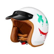 Capacete De Motocicleta Estilo Vintage 3/4 Certificado DOT Em material sintético Equipamento De