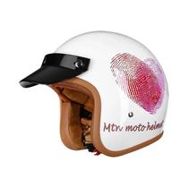 Capacete De Motocicleta Estilo Vintage 3/4 Jet, Certificado DOT, material sintético Para Pilotos,