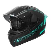 Capacete de motocicleta HAX Obsidian Full Face Dual Visor Adult M