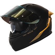 Capacete de motocicleta HAX Obsidian Full Face Dupla Visor Adulto