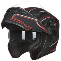 Capacete de motocicleta ILM 902 Dual Visor Flip up Modular DOT XL