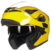 Capacete de motocicleta ILM 902 Dual Visor Flip up Modular DOT Yellow